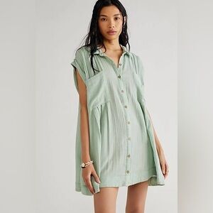 Free People Not So Basic Shirt Dress // Large